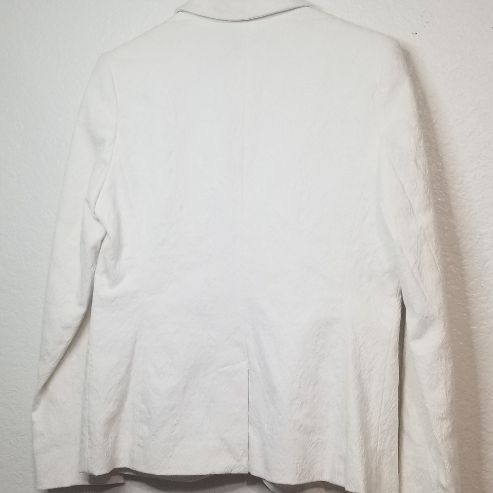 Apt. 9 White Single-Button Textured Blazer - Picture 8 of 16